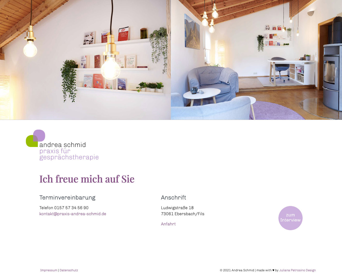 Andrea Schmid Gesprächstherapie Ebersbach an der Fils, Webdesign