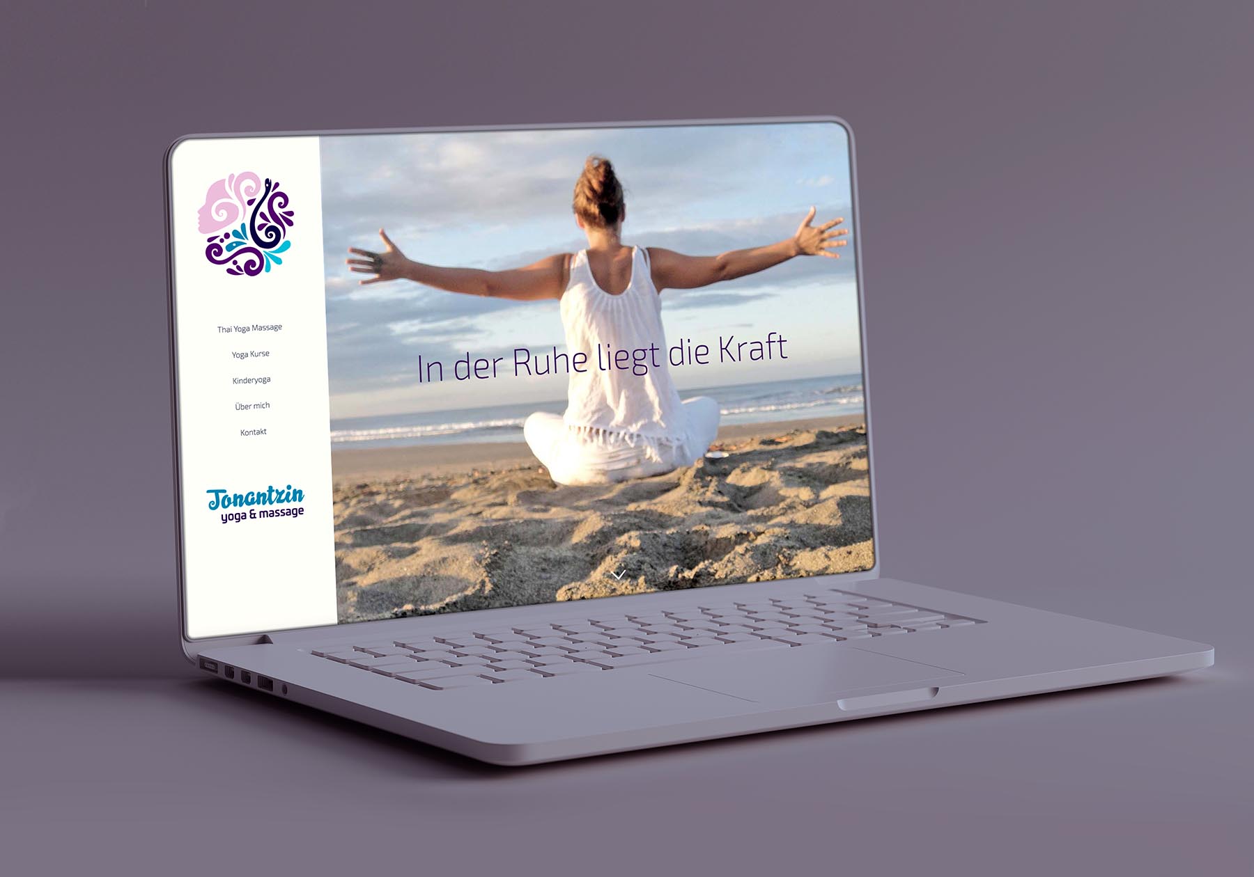 Webdesign Tonantzin-Yoga, Ansicht der Startseite